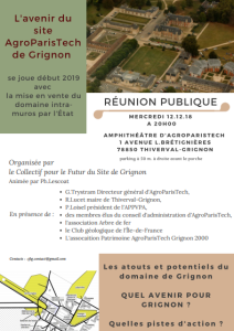 2018.12.12_Avenir du site AgroParisTech de GRIGNON_réunion publique