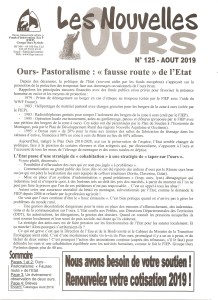 NOUVELLES OURS n°125 - FIEP Groupe Ours Pyrénées - 2019 _ page 1